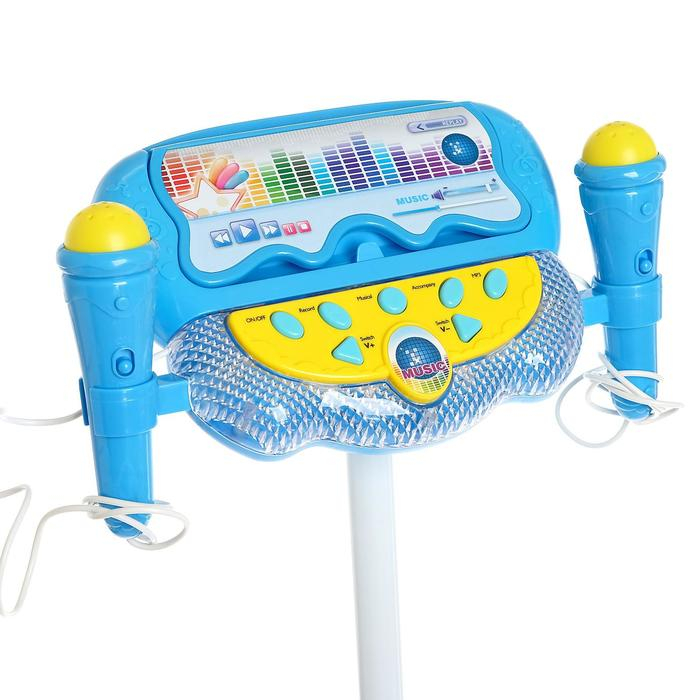 Микрофон на стойке «Дуэт» 2 микрофона, МИКС Микрофон на стойке «Дуэт» 2 микрофона, МИКС