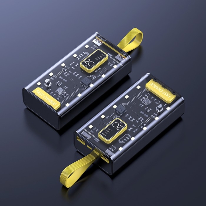 Внешний аккумулятор CRR-33, 20000 мАч, 2USB, Type-C, 2 А, дисплей, чёрный Внешний аккумулятор CRR-33, 20000 мАч, 2USB, Type-C, 2 А, дисплей, чёрный