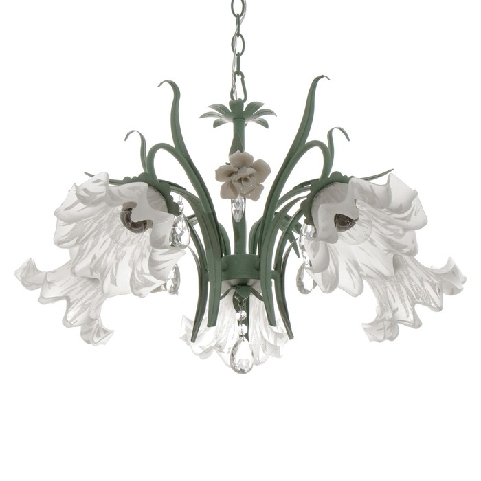 Люстра Люстра "Лиана" 5хЕ27 40Вт зелёный 45х45х40-90 см