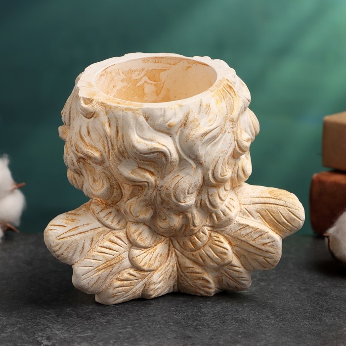 Подсвечник Подсвечник "Молящийся ангел" 10х11,5х11см, позолота