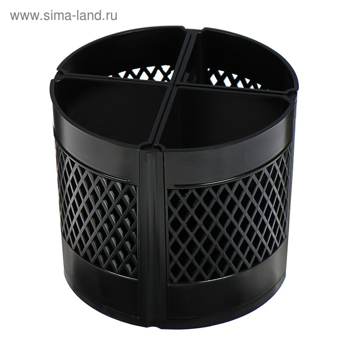 Подставка-органайзер для канцелярии "Квартет-360", черная