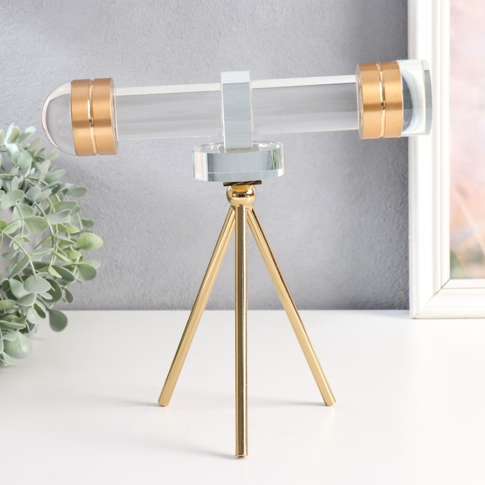 Сувенир стекло, металл  Сувенир стекло, металл "Подзорная труба" 24х14х25 см