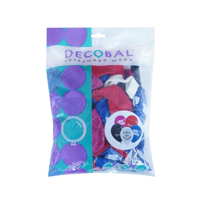 Шар латексный 12" &laquo;Приколы хвалебные&raquo;, пастель, набор 50 шт., МИКС