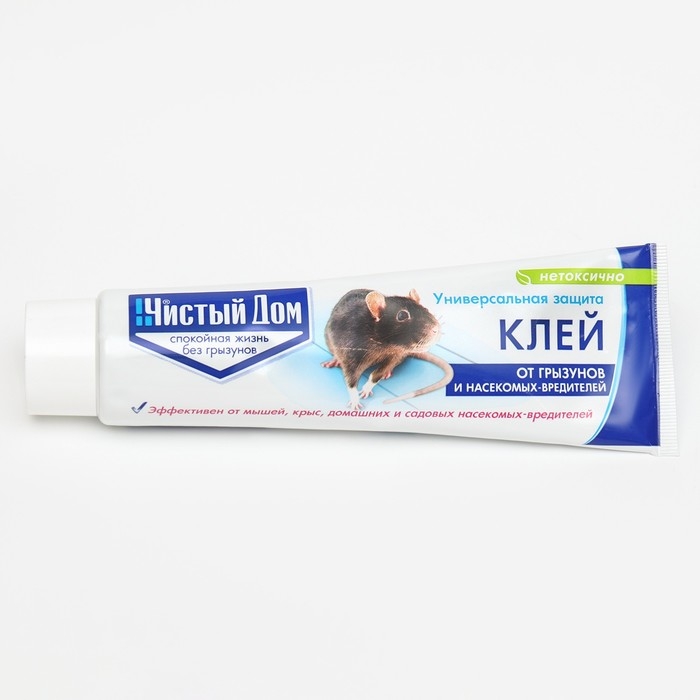 Клей от грызунов и насекомых Чистый дом туба 130 г Клей от грызунов и насекомых Чистый дом туба 130 г