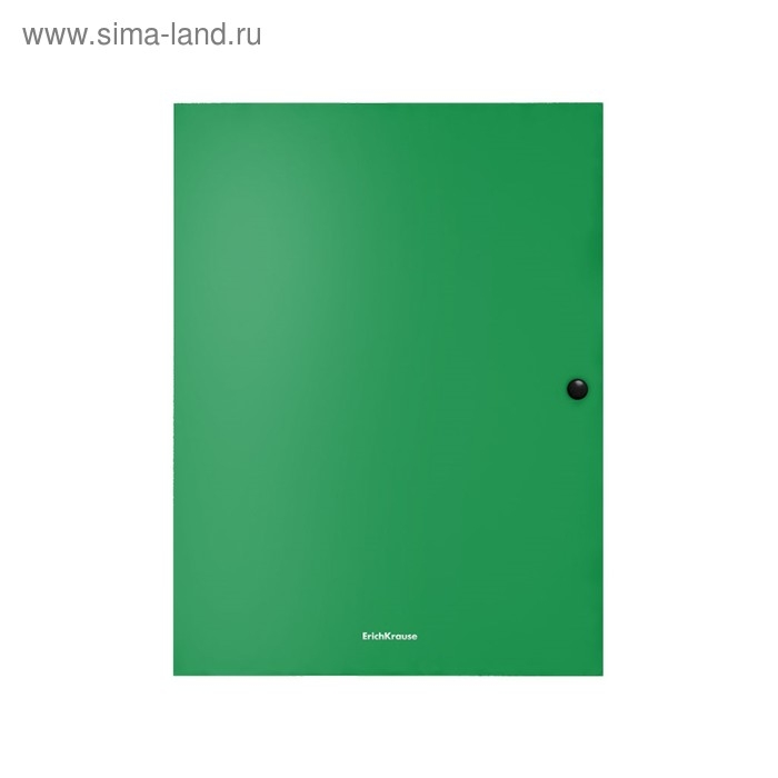 Папка на кнопке с клапанами А4 ErichKrause  Папка на кнопке с клапанами А4 ErichKrause "Matt Classic", непрозрачная, 400 мкм, корешок 8 мм, зеленая