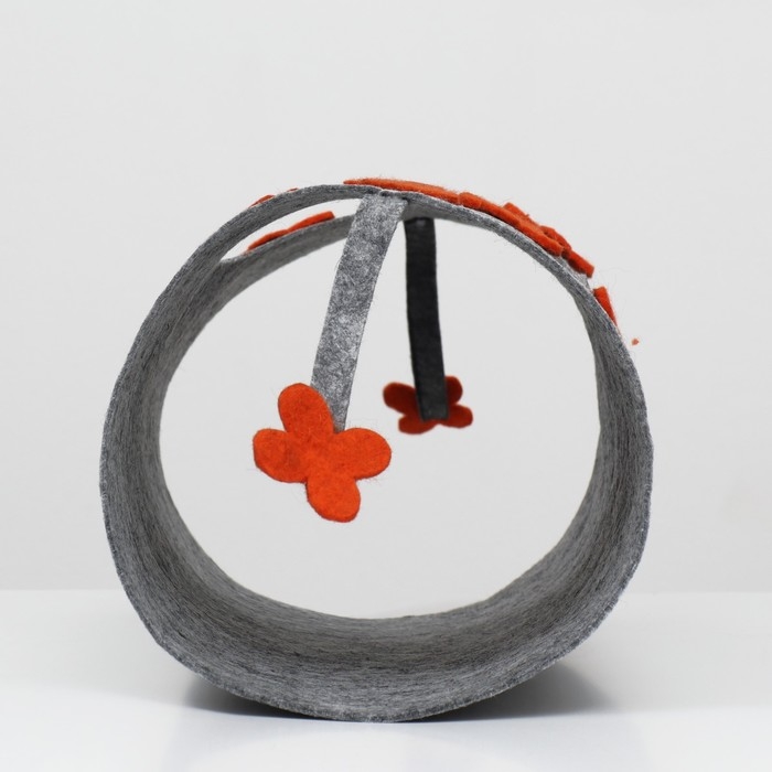 Туннель для кошек с игрушкой, 45 х 25 см из войлока Туннель для кошек с игрушкой, 45 х 25 см из войлока