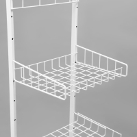 Стойка прикассовая 205×45×55, 3 корзины, 2 гребёнки, цвет белый