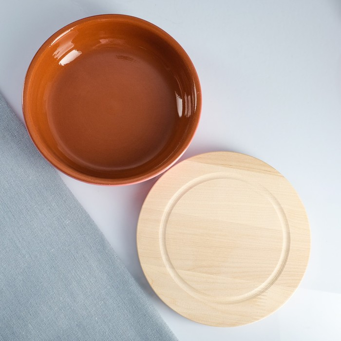 Набор для холодца  Набор для холодца "Вятский №3" (3 емкости 1л. + 3 деревянные крышки), розовый