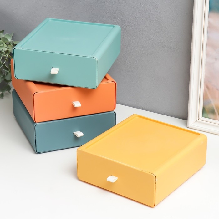 Шкатулка пластик Шкатулка пластик "Ящик" набор 4 шт 19,5х18х23,2 см