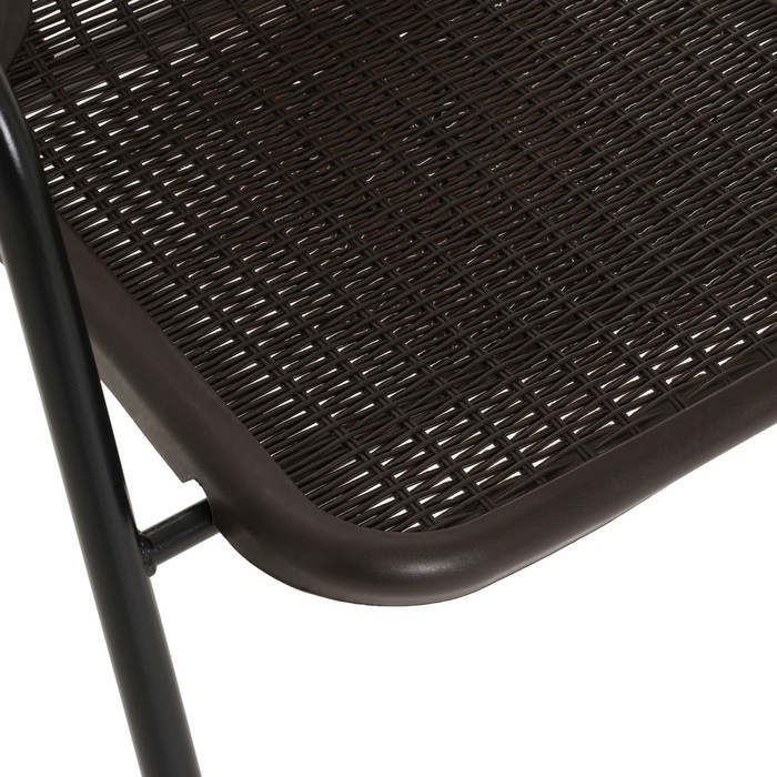 Набор садовой мебели: стол, 4 стула, коричневый