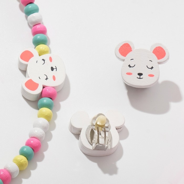 Набор детский «Выбражулька» 4 предмета: ободок, клипсы, бусы, браслет, кошечка, цвет МИКС Набор детский «Выбражулька» 4 предмета: ободок, клипсы, бусы, браслет, кошечка, цвет МИКС