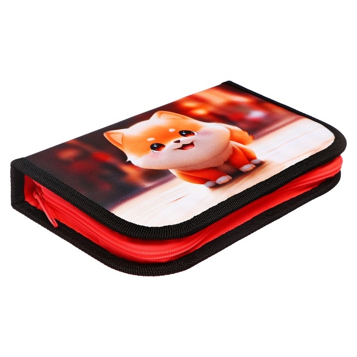 Пенал 1 секция, 130 х 210 х 40 мм, 2 откидные планки, тканевый, Calligrata TOP, Content Пенал 1 секция, 130 х 210 х 40 мм, 2 откидные планки, тканевый, Calligrata TOP, Content "Сиба"