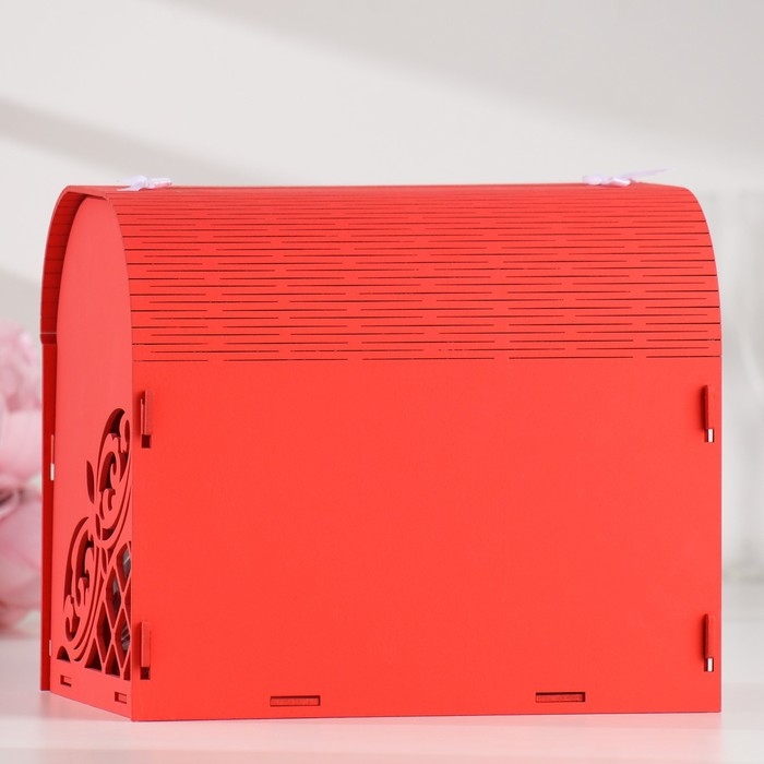 Семейный банк Семейный банк "Ажурный", со стразами, красно-белый, 23,5х17х20 см