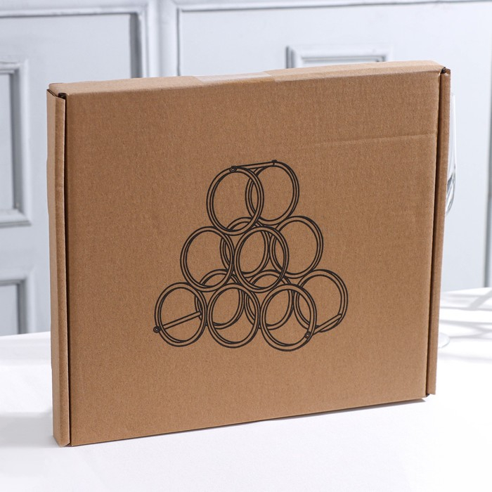 Подставка для бутылок Доляна «Моно», метал, 31,5×28,5×12,5 см, цвет чёрный Подставка для бутылок Доляна «Моно», метал, 31,5×28,5×12,5 см, цвет чёрный