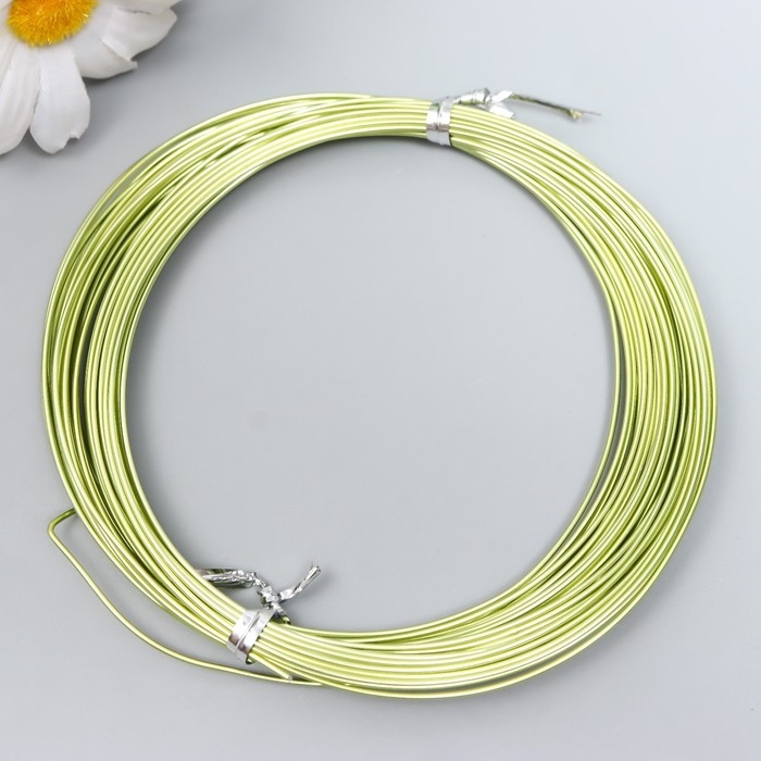 Проволока для творчества d 1мм, зеленое яблоко, рул.10 м Проволока для творчества d 1мм, зеленое яблоко, рул.10 м