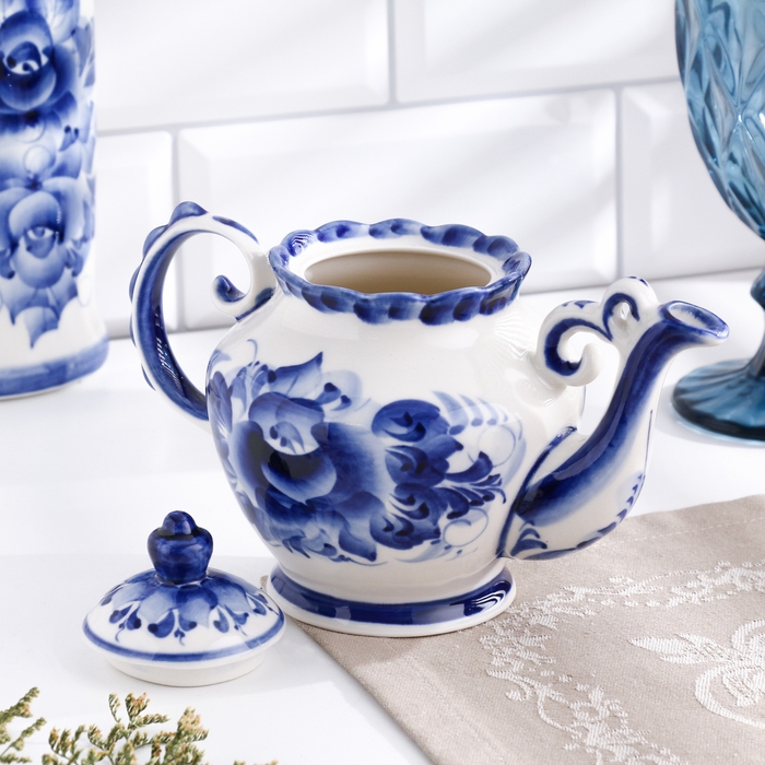 Чайник Чайник "Весна", 14 х 20 см, гжель