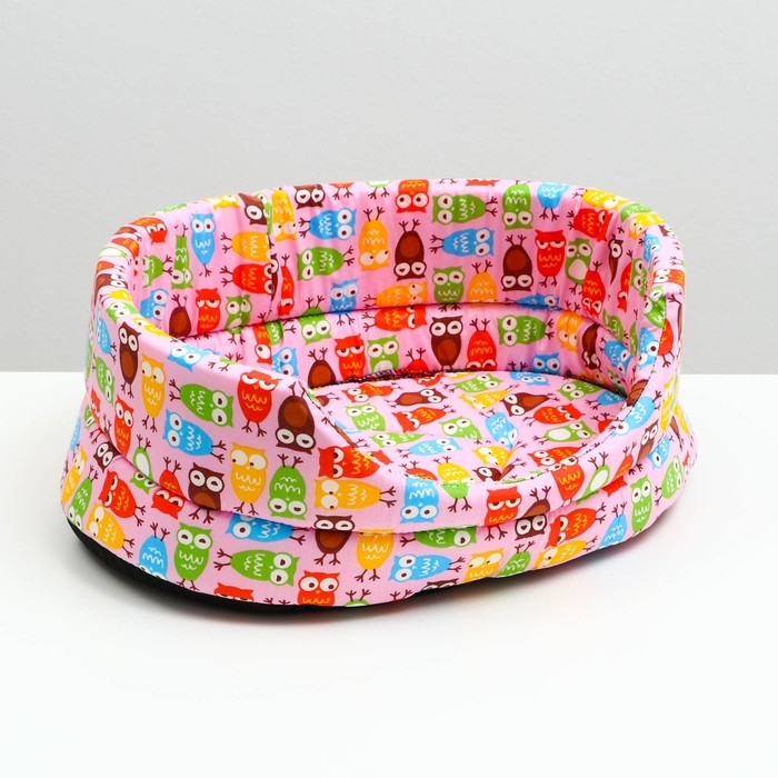 Лежанка поплин PerseiLine ЛЕ-2 №2 43 х 30 х 16  Лежанка поплин PerseiLine ЛЕ-2 №2 43 х 30 х 16 "Совы"