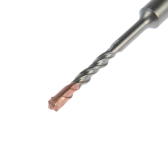 Бур по бетону ТУНДРА, крестовый наконечник, двойная спираль, SDS-plus, 5 х 110 мм Бур по бетону ТУНДРА, крестовый наконечник, двойная спираль, SDS-plus, 5 х 110 мм