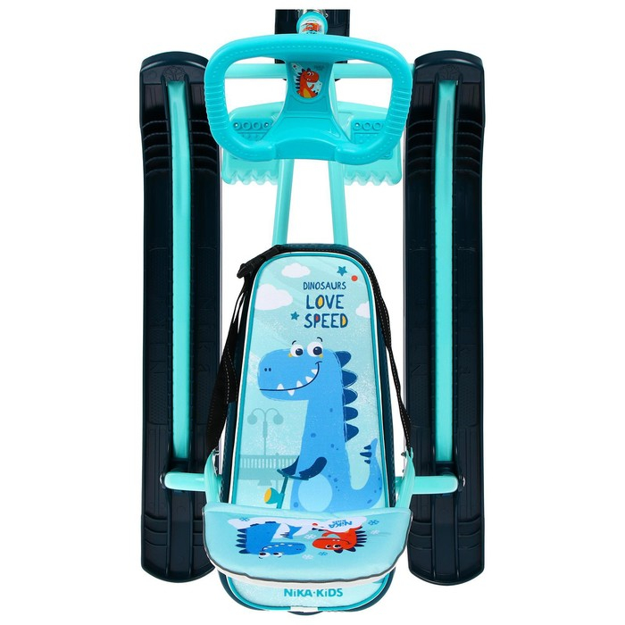 Снегокат «Тимка спорт 4-1 Динозавр», ТС4-1/Д, со спинкой и ремнём безопасности, цвет голубой Снегокат «Тимка спорт 4-1 Динозавр», ТС4-1/Д, со спинкой и ремнём безопасности, цвет голубой