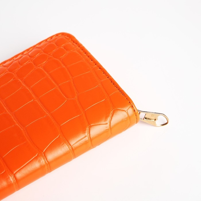 Кошелёк женский на молнии, цвет оранжевый Кошелёк женский на молнии, цвет оранжевый
