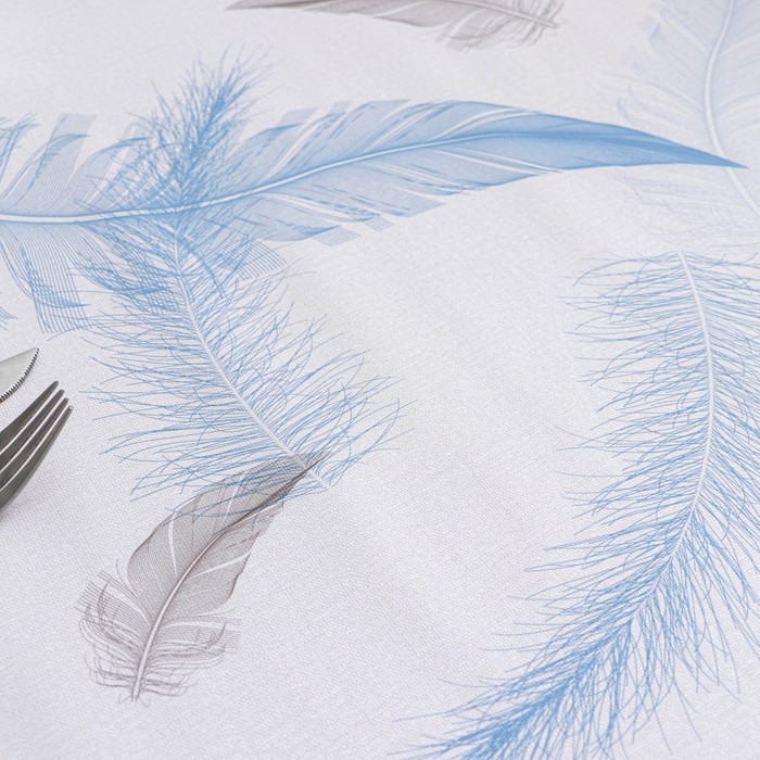 Клеёнка на стол на тканевой основе «Перья», ширина 137 см, рулон 20 метров, толщина 0,25 мм, цвет серый Клеёнка на стол на тканевой основе «Перья», ширина 137 см, рулон 20 метров, толщина 0,25 мм, цвет серый