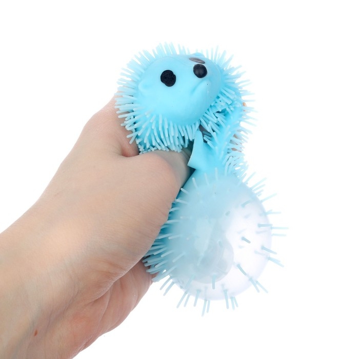 Мяч детский резиновый ёжка световой «Ёжик», цвета МИКС, в шоубоксе