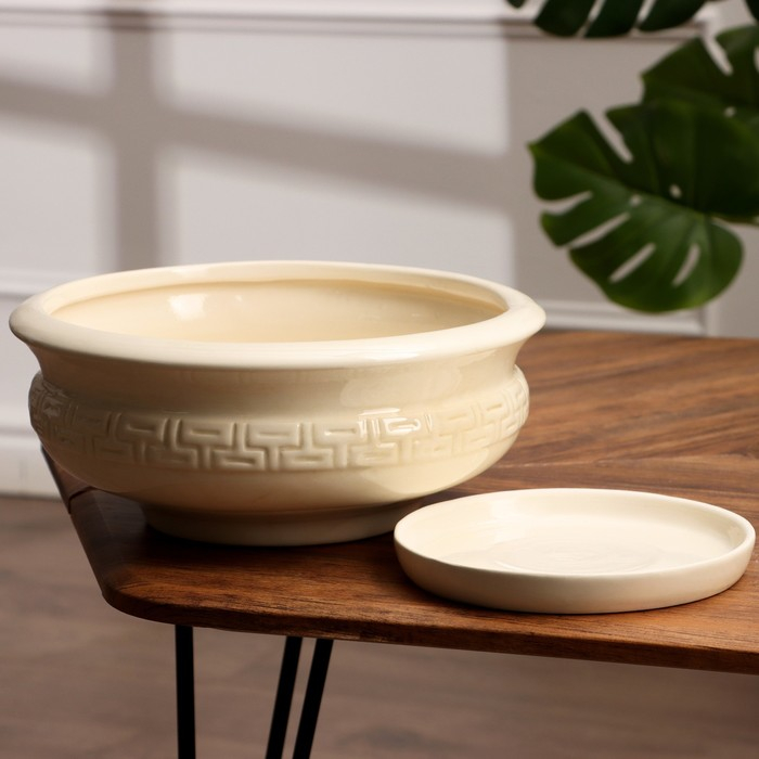 Набор горшков 3шт Набор горшков 3шт "Плошка" 9 л/4,5 л/1,5 л белый