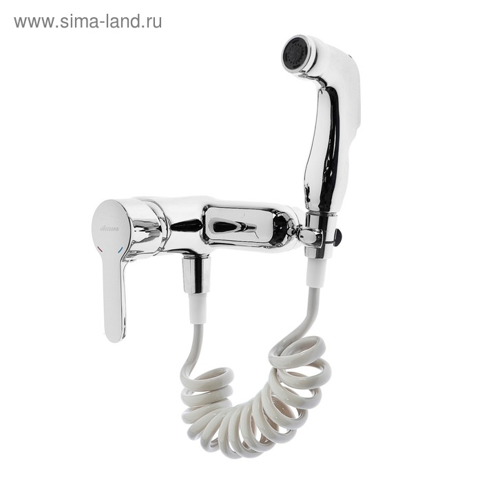 Смеситель Accoona A3167, однорычажный, с гигиенической лейкой, силумин, хром Смеситель Accoona A3167, однорычажный, с гигиенической лейкой, силумин, хром