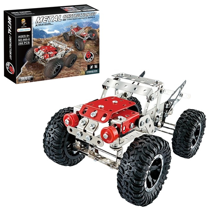 Конструктор металлический «Транспорт», 6 вариантов сборки, 288 деталей Конструктор металлический «Транспорт», 6 вариантов сборки, 288 деталей