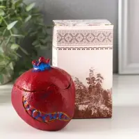 Шкатулка "Гранат" 9х8,5х8 см, синий Шкатулка "Гранат" 9х8,5х8 см, синий