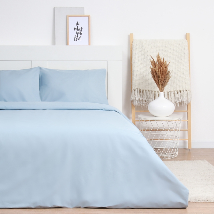 Постельное бельё LoveLife дуэт Celestial blue 143х215см-2шт, 225х240см, 50х70см-2шт100%хлопок, сатин125г/м²