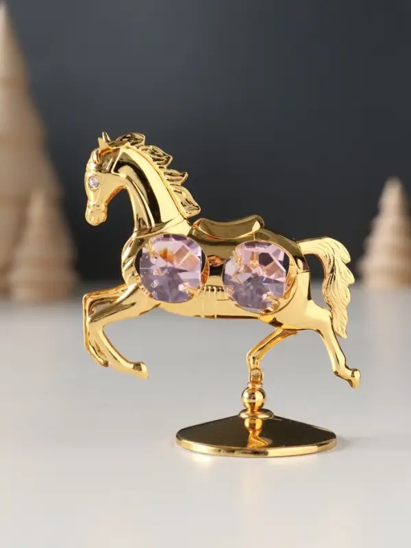 Сувенир Лошадка маленькая с 4-мя розовыми хрусталиками на подставке, 6,5х4х8,5 см. Сувенир Лошадка маленькая с 4-мя розовыми хрусталиками на подставке, 6,5х4х8,5 см.