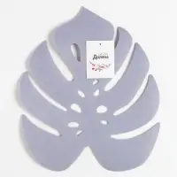 Салфетка декоративная "Тропики" серая, 36,5 х 30 см, 100% п/э, фетр Салфетка декоративная "Тропики" серая, 36,5 х 30 см, 100% п/э, фетр