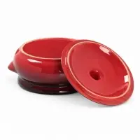 Горшочек для запекания Борисовская керамика &laquo;Красная&raquo;, 700 мл, 18&times;16.5&times;9 см, красный