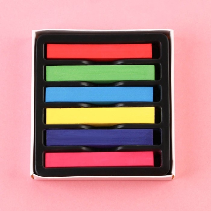 Мелки для волос «Твой новый образ», 6 цветов Мелки для волос «Твой новый образ», 6 цветов