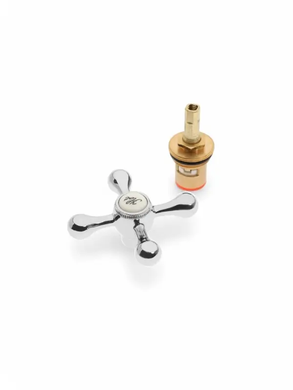 Ручка для смесителя ZEIN Z001K, с кран-буксой 1/2", цинк, цвет хром