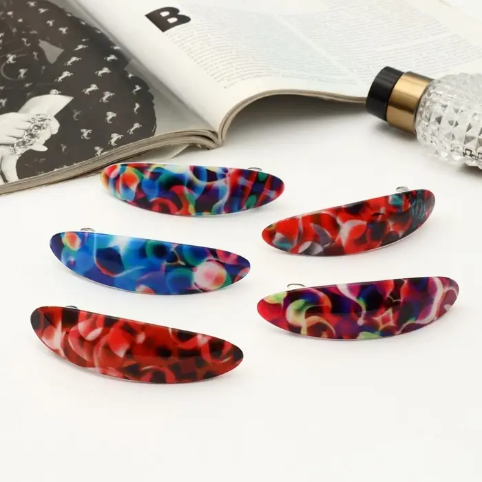 Заколка - автомат для волос «Шарлиз», абстракция, 9 см, МИКС Заколка - автомат для волос «Шарлиз», абстракция, 9 см, МИКС