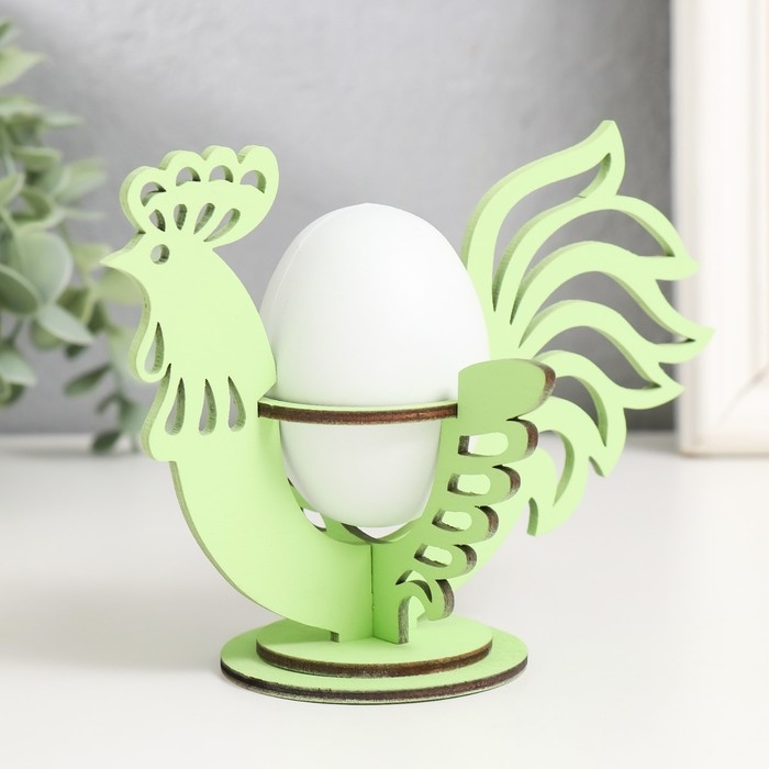 Подставка Пасхальная  Подставка Пасхальная "Петушок" 14,5х10,3х10 см (набор 5 деталей) салатовый