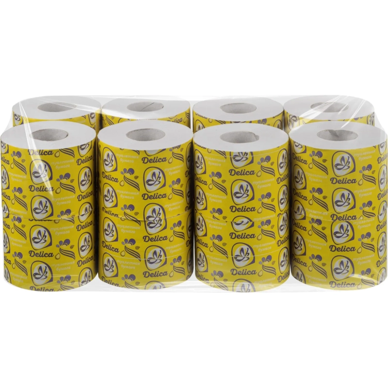 Бумага туалетная Delica Макси 1 слой 70 метров на втулке 16 рул/уп
