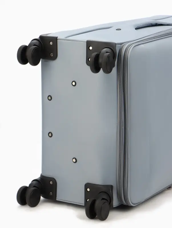 Чемодан на колёсах TEXTURA, кодовый замок, текстильный, с увеличением, 47&times;30&times;78 см, 28", серый