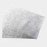 Салфетки сервировочные на стол Доляна &laquo;Астра&raquo;, 45&times;30 см, 4 шт., серебряные