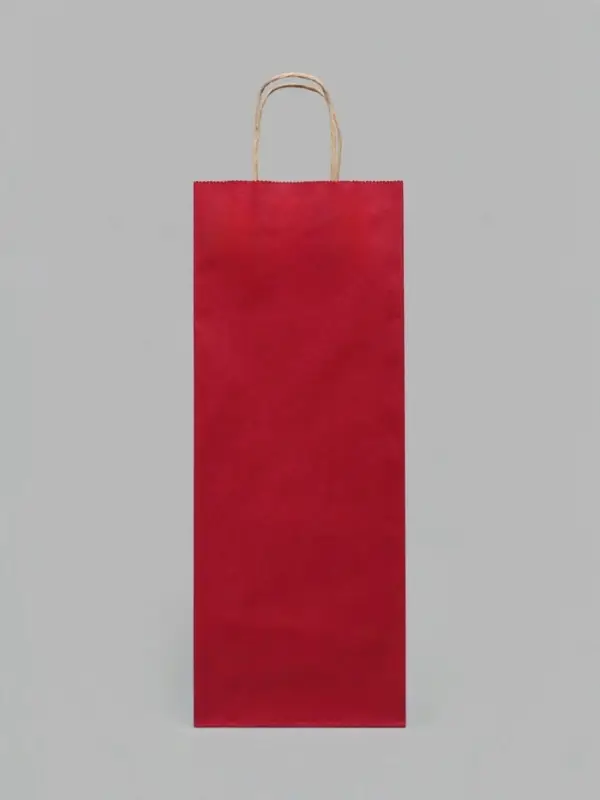 Пакет под бутылку бумажный &laquo;Фуксия&raquo;, 15&times;39&times;8 см, 80 г/м&sup2;
