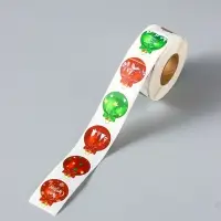 Наклейка бумага, ПВХ &laquo;Ёлочные шарики&raquo;, d=3 см, набор 500 шт. в рулоне, 5&times;5&times;3 см