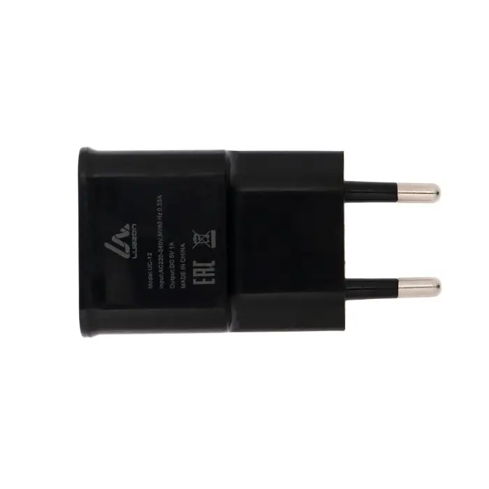 Сетевое зарядное устройство Luazon GQ-15, 1 USB, 1 А, чёрное