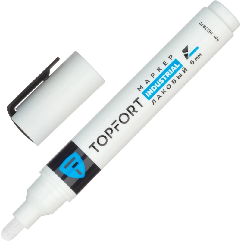 Маркер лаковый Topfort Industrial 6 мм белый