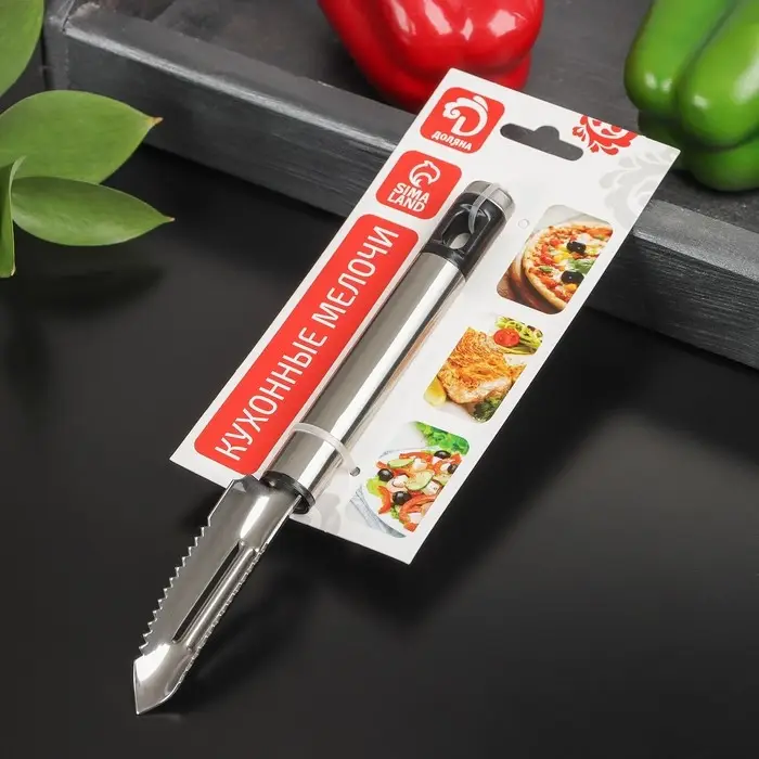 Овощечистка Доляна Fargo, 20×2×2 см, нержавеющая сталь, цвет серебристый Овощечистка Доляна Fargo, 20×2×2 см, нержавеющая сталь, цвет серебристый