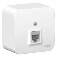Розетка BLANCA наружная компьютерная RJ45, кат.5e, с изолирующей пластиной, белый