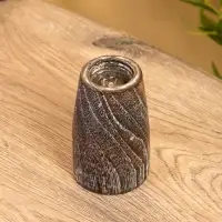 Подсвечник, d=4 см, 9&times;9&times;12 см, дерево джати, тёмно-коричневый