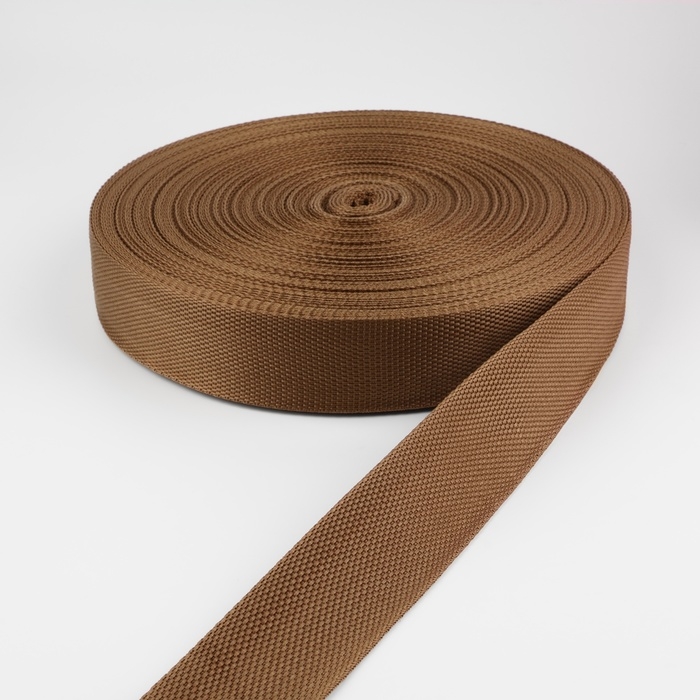 Стропа ременная, 40 мм, 50 ± 1 м, плотность 12 гр/м, цвет коричневый №29-1 Стропа ременная, 40 мм, 50 ± 1 м, плотность 12 гр/м, цвет коричневый №29-1