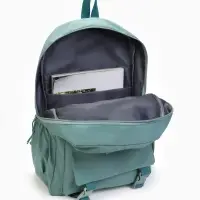 Рюкзак школьный на молнии, с карманами, с принтом, размер 30&times;13&times;44 см, зелёный